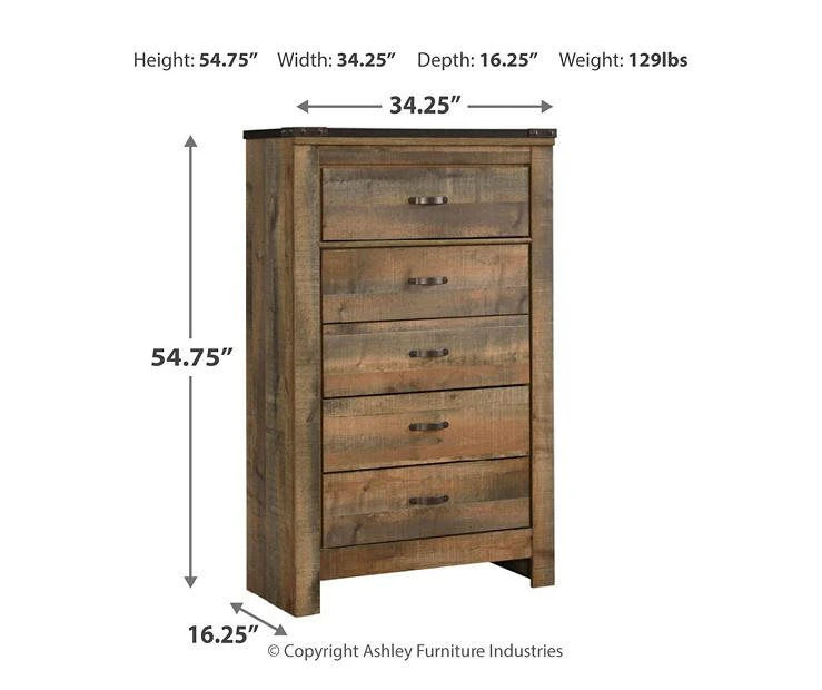 Trinell 5-Drawer Chest - Image 9