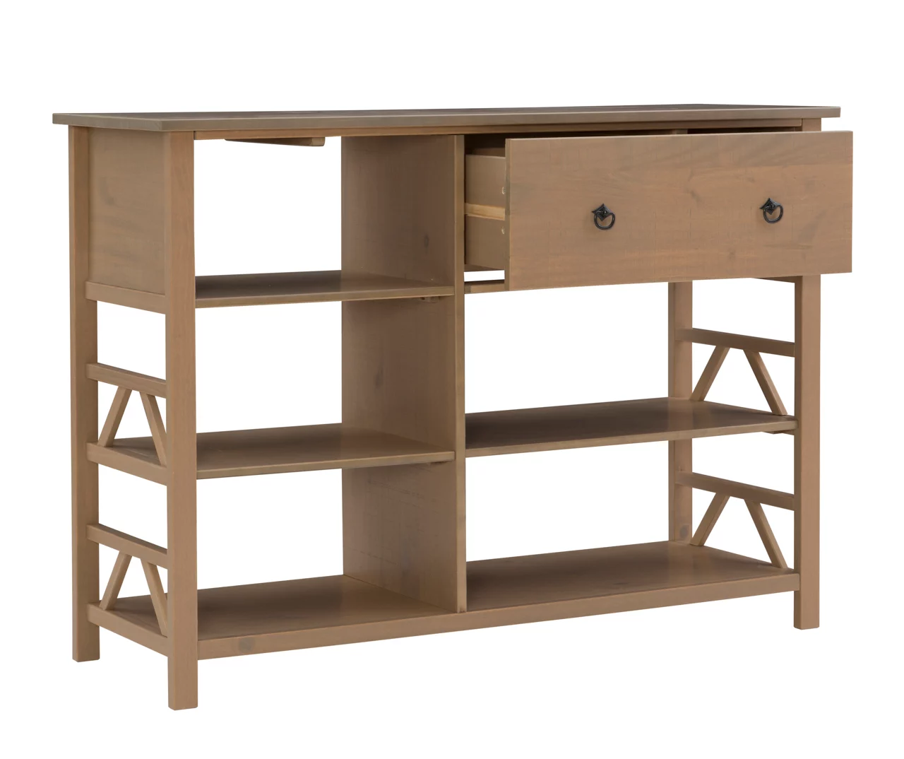 Rockford Rustic Gray 5-Shelf TV & Media Center - Image 7