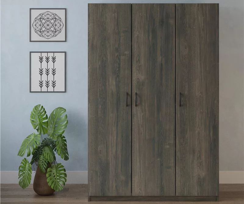 Rodeo Weathered Oak 3-Door Wardrobe - Image 3