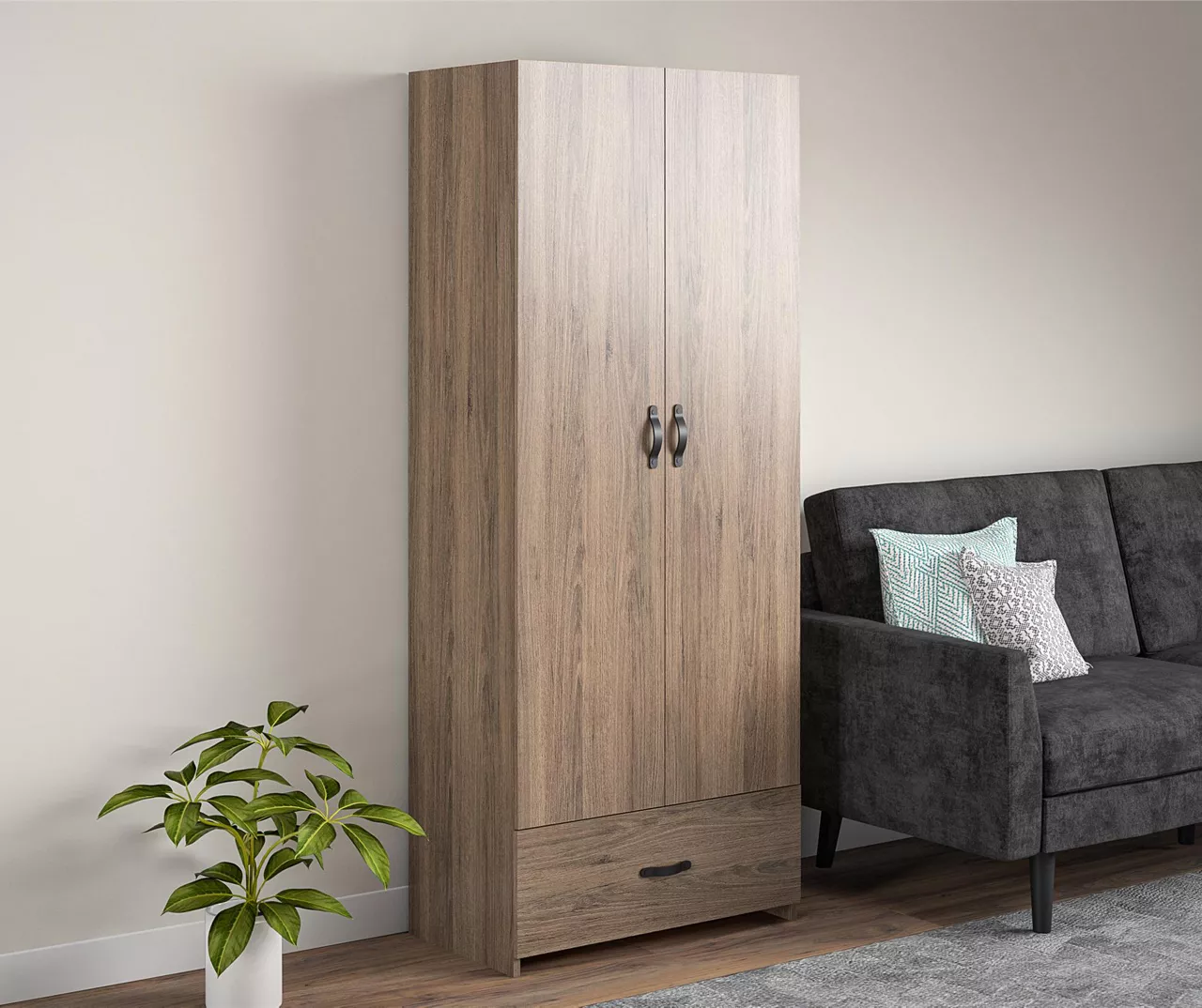Salinas Rustic Oak Storage Cabinet - Image 6