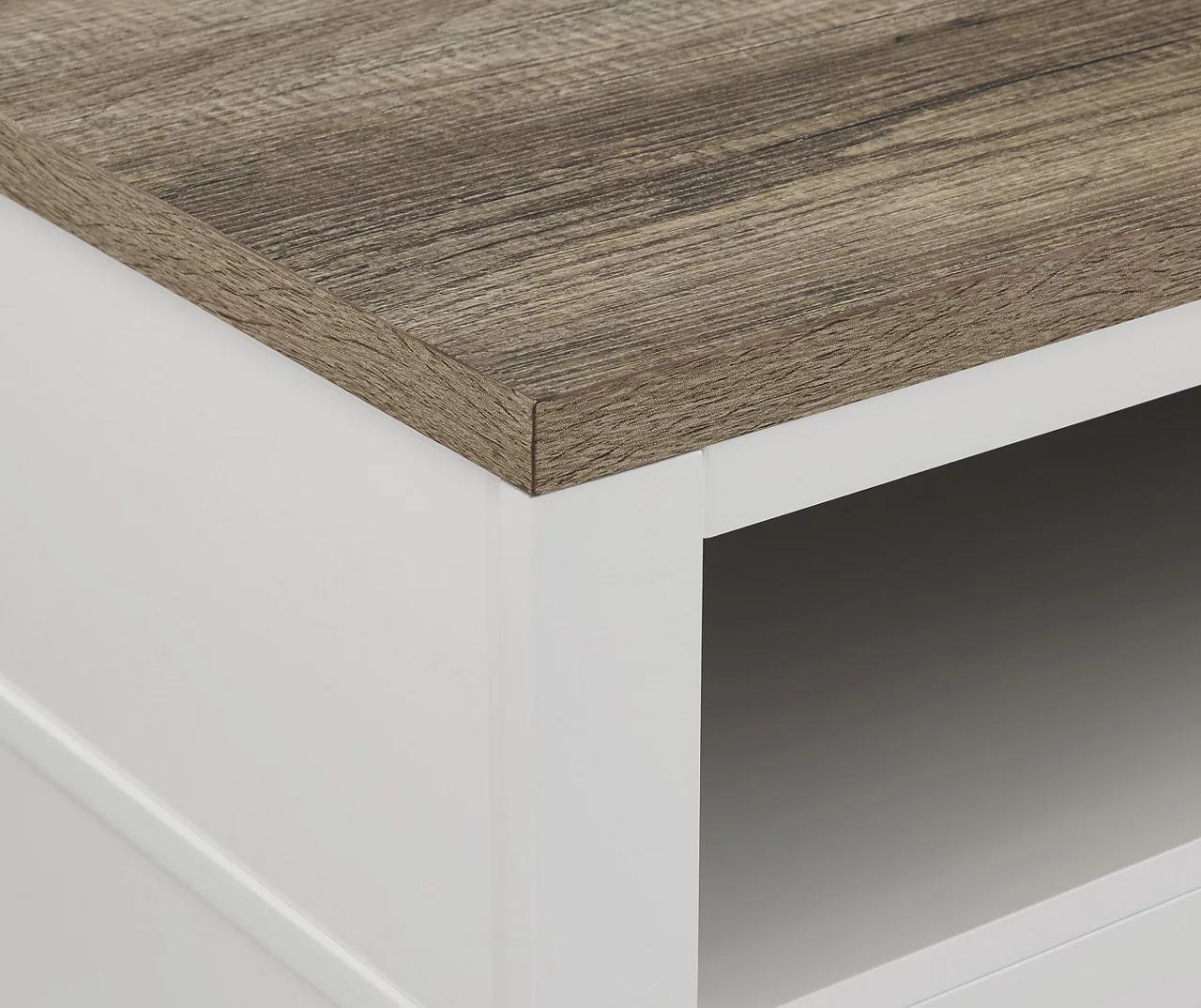 54" Bridgeport White Glass Door Electric Fireplace Console - Image 4