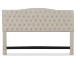 Beige Celeste Upholstered Linen King Headboard