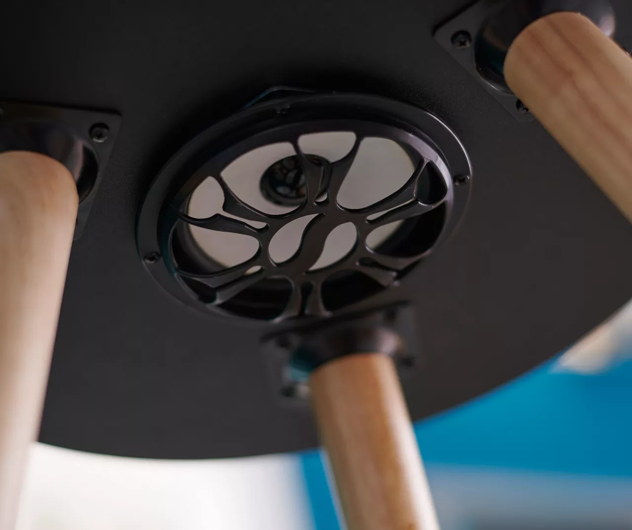 Black End Table With Bluetooth Speaker & USB Port - Image 4