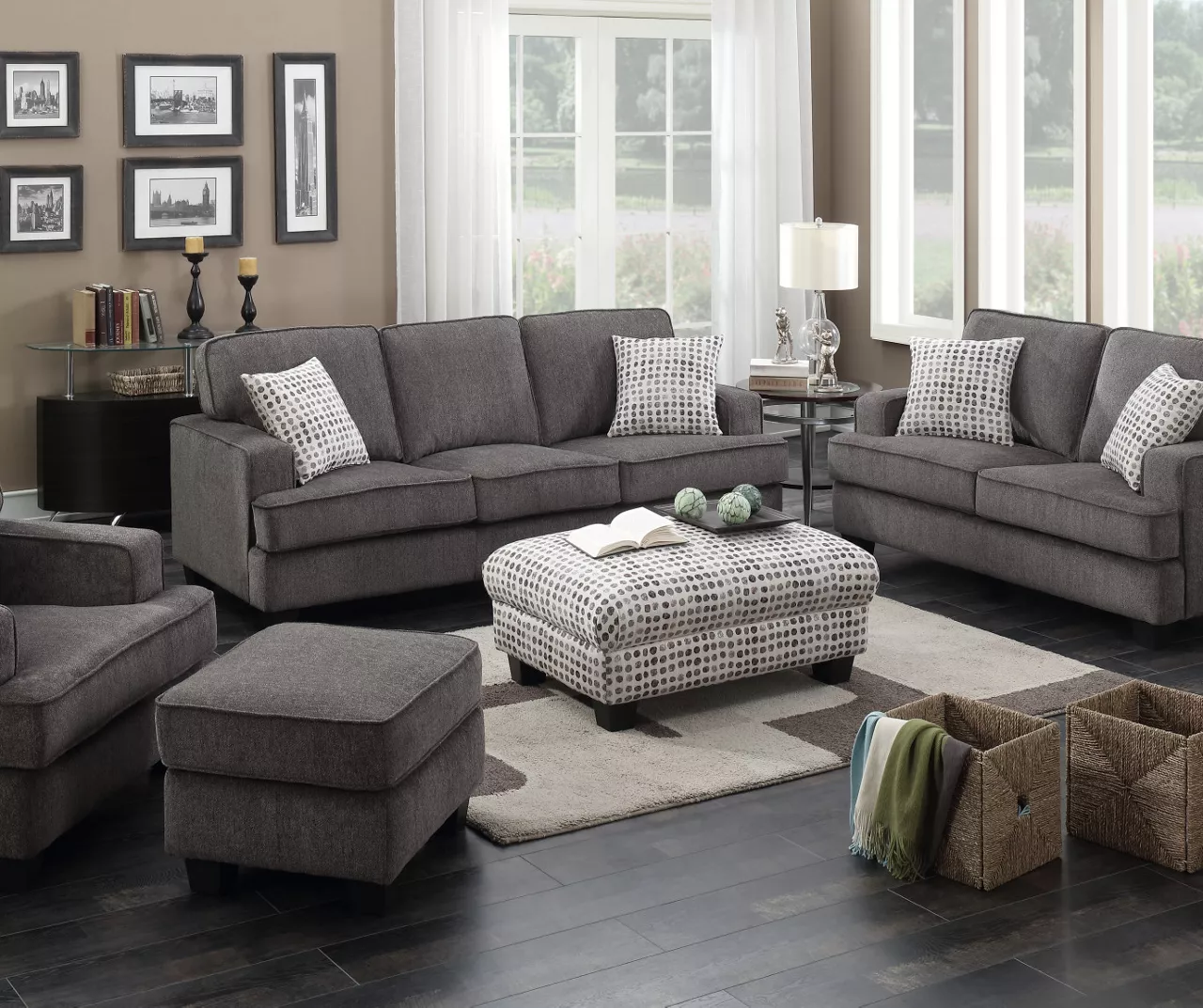 Rogers Ink Dot Ottoman - Image 2