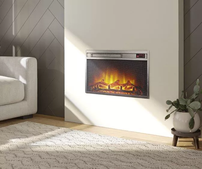 23" Mesh Electric Fireplace Insert - Image 4