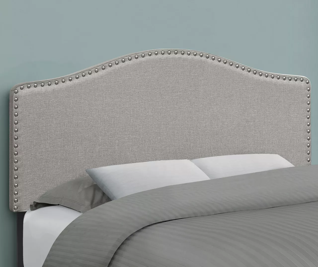 Monarch Linen Nailhead Trim Headboard - Image 3