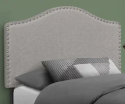 Monarch Linen Nailhead Trim Headboard