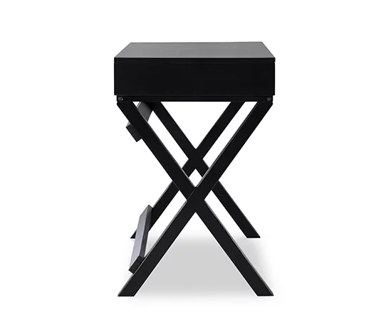 Cami Black X-Base Campaign Style Writing Desk - Image 5