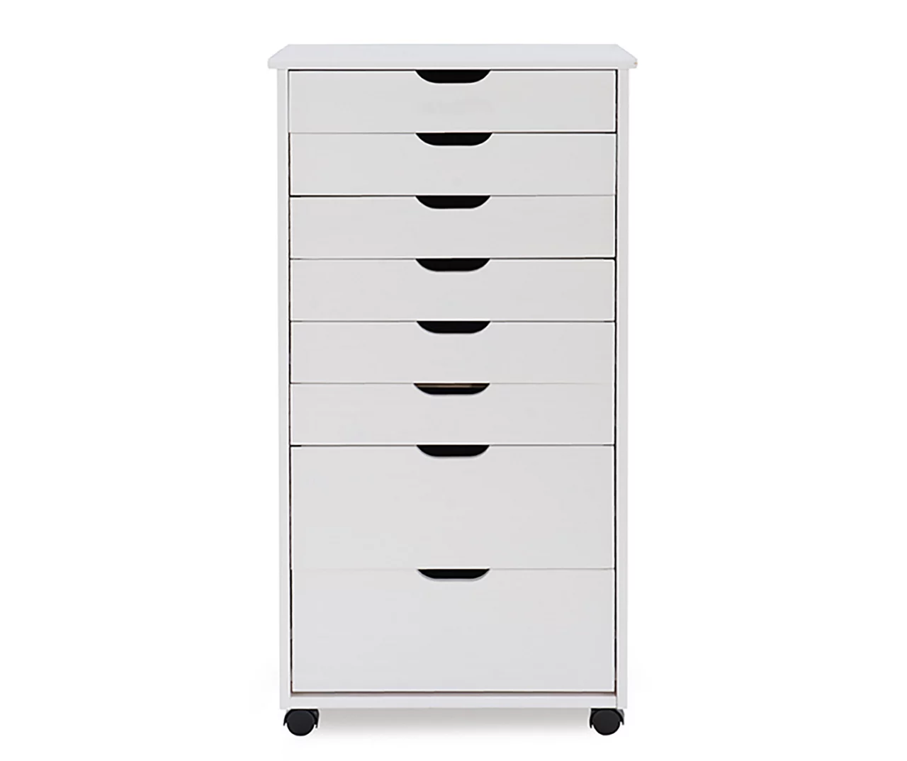 Craft Mate White Wood 8-Drawer Rolling Storage Cart - Image 3