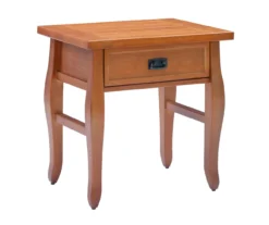 Denver Antique Pine 1-Drawer Curved Leg End Table