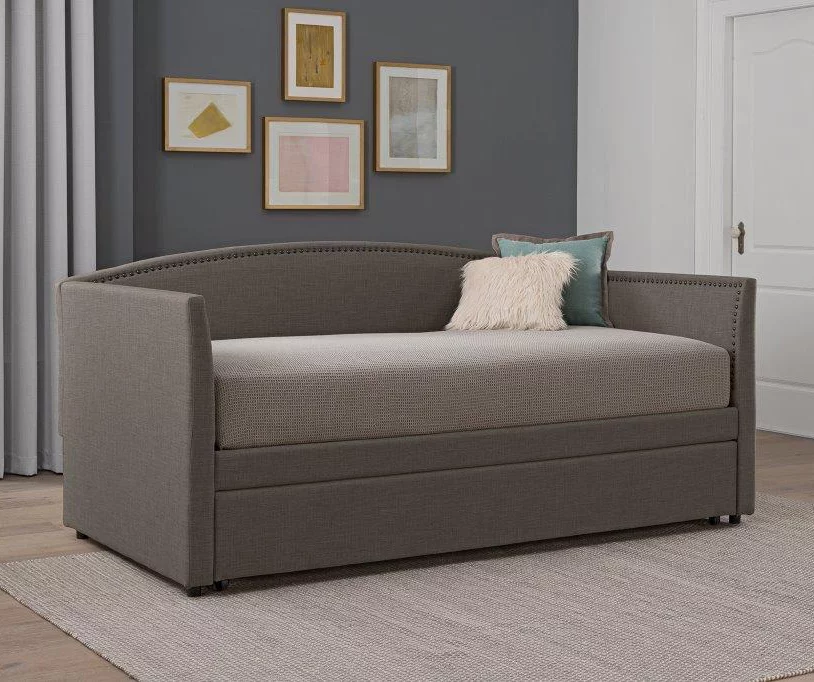 DHP Camila Gray Linen Twin Daybed - Image 4