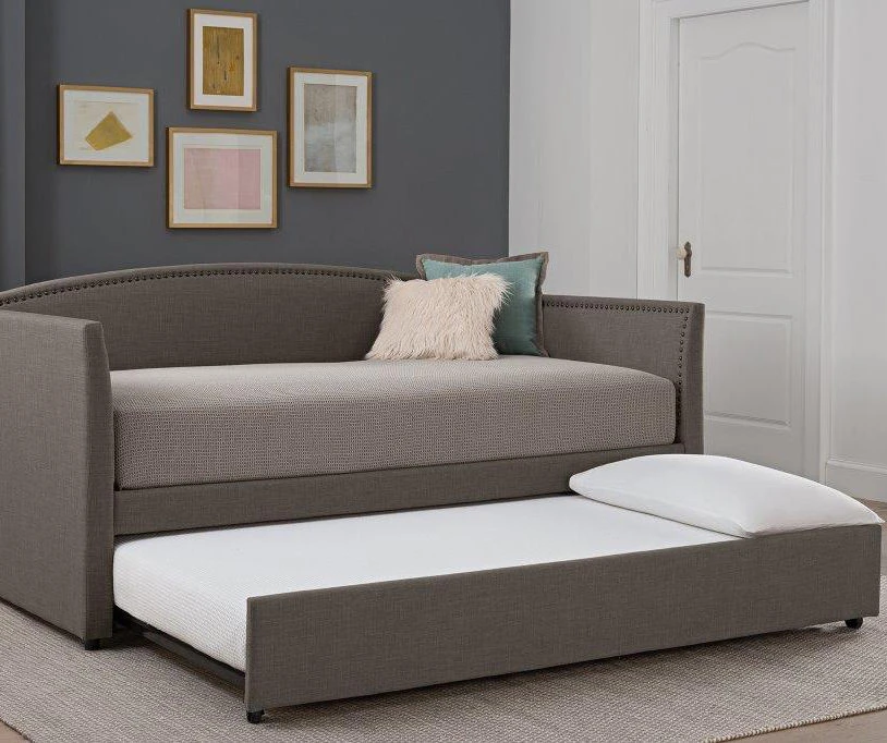 DHP Camila Gray Linen Twin Daybed - Image 5