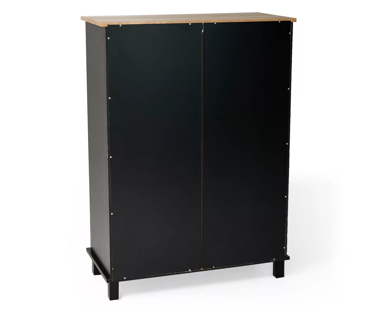Black & Light Brown Sliding Door Wine Cabinet - Image 2