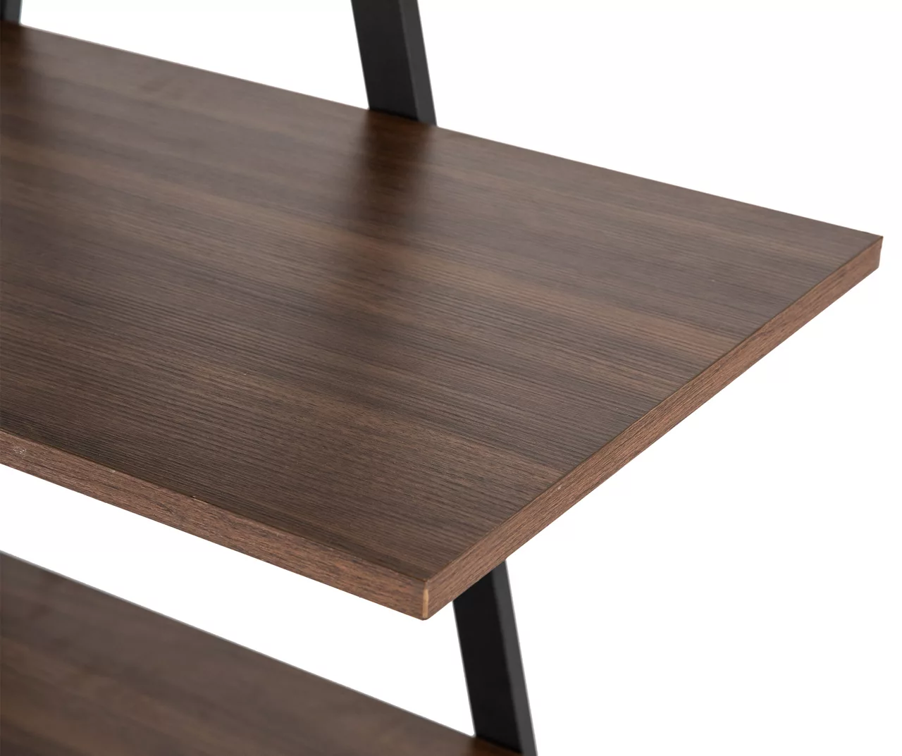 Walnut Modern A-Frame 4-Shelf Bookcase - Image 4