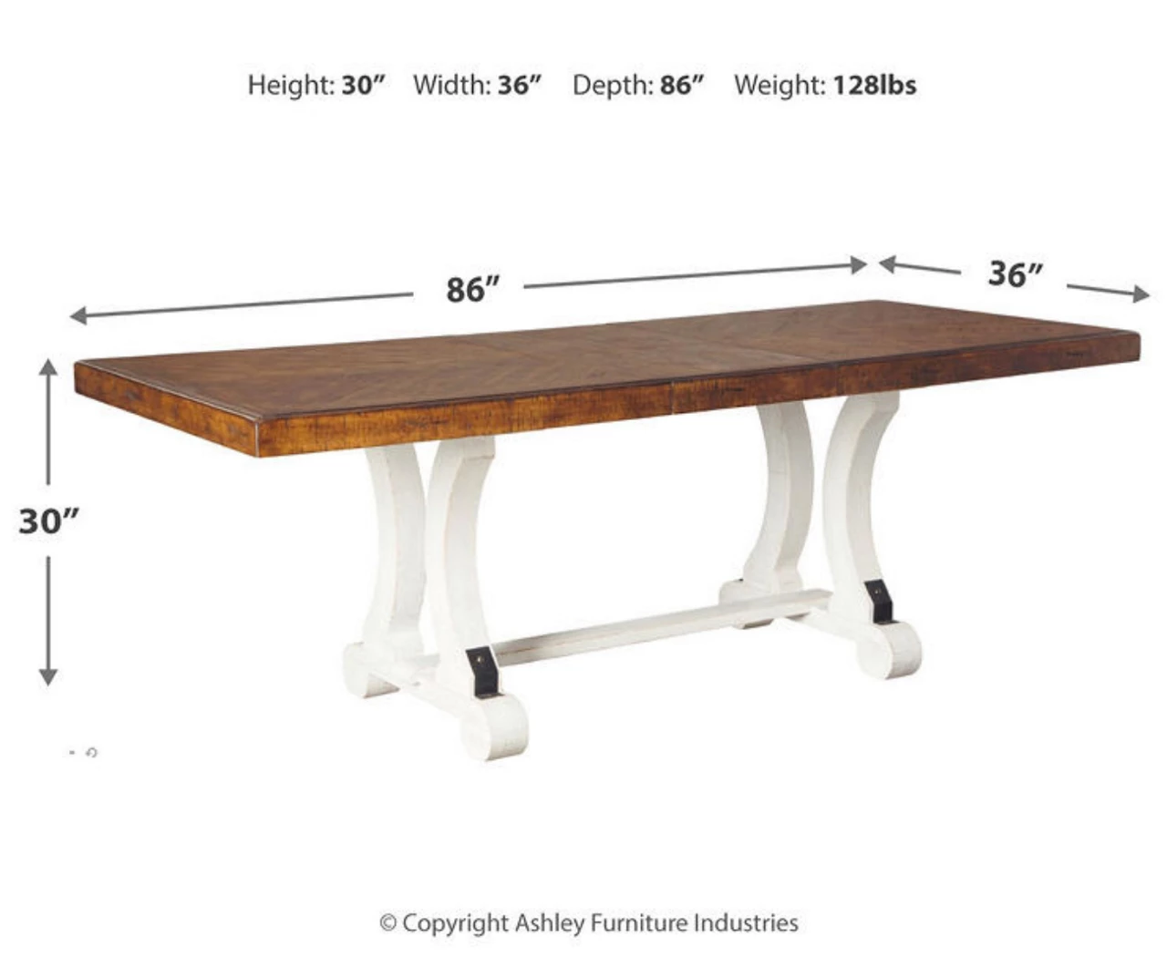 Valebeck Extension Leaf Dining Table - Image 4