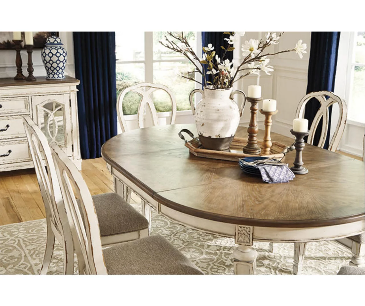 Raelyn Oval Extension Leaf Dining Table - Image 5